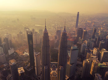 Aerial view of buildings in city