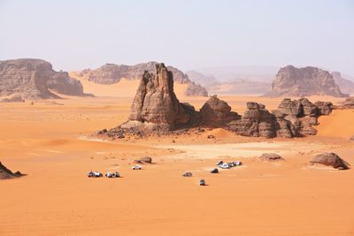 Scenic view of desert against sky