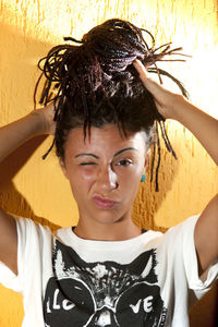 Close-up of young woman