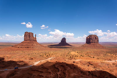 Scenic view of desert against sky