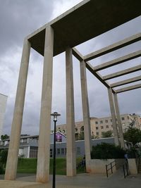 View of bridge against cloudy sky