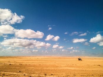 Scenic view of desert against sky