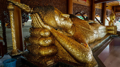 Close-up of statue in temple