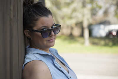 Young woman in sunglasses