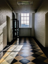 Empty corridor of building