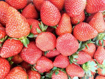 Full frame shot of strawberries