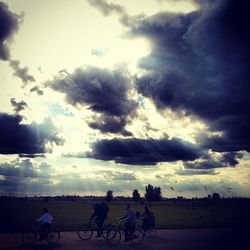 View of cloudy sky at sunset