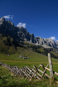 Scenic view of swiss mountains 