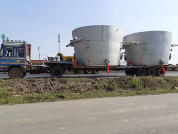 View of factory against clear sky