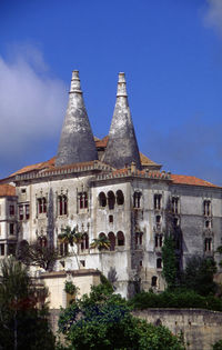 Low angle view of historical building against clear sky