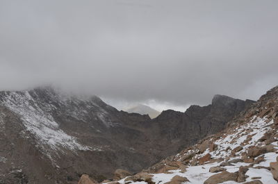 Scenic view of snowcapped mountains