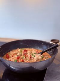 Close-up of food in bowl on table