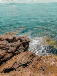 Close-up of sea against sky