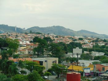 High angle shot of townscape