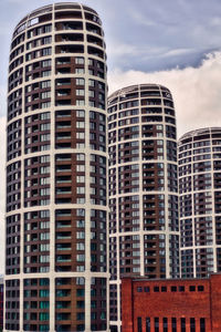 Low angle view of buildings in city