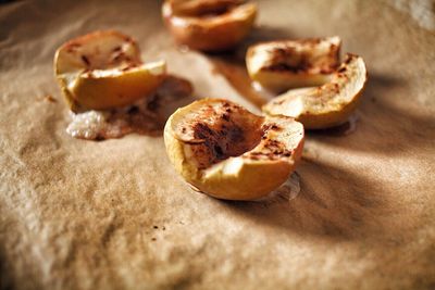 Close-up of roasted apple