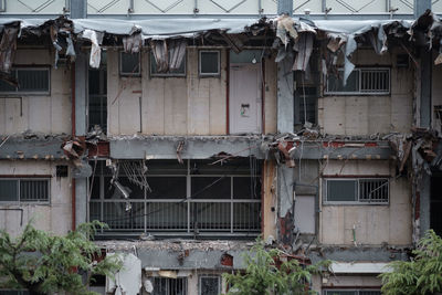 Exterior of abandoned building