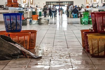 View of food in city
