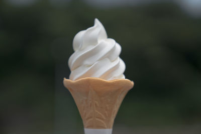 Close-up of ice cream against blurred background