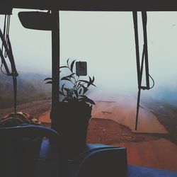 Close-up of car window