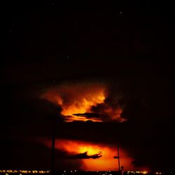 Low angle view of sky at night