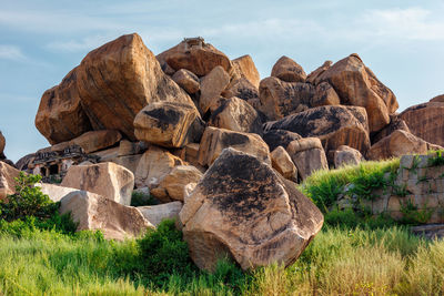 Giant boulders in hampi, karnataka, india