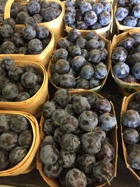 High angle view of fruits for sale in market