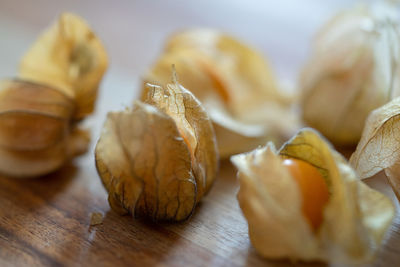 Close-up of food on table