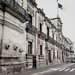 View of buildings along road