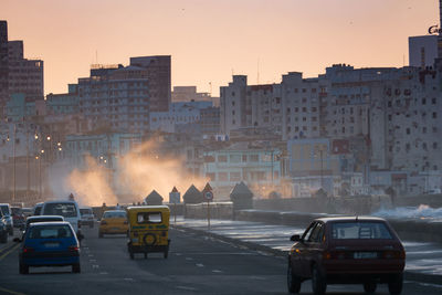 View of city against clear sky