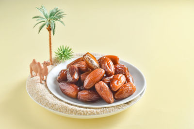 Close-up of food in plate on table