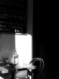 Chairs and table in restaurant