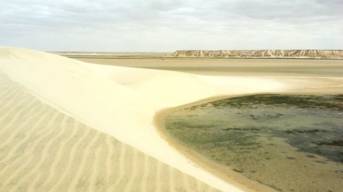 View of sand dunes in a desert