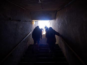 Staircase in tunnel