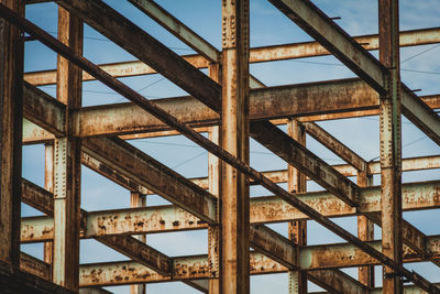 Full frame shot of rusty metallic structure