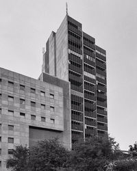 Low angle view of modern building against sky