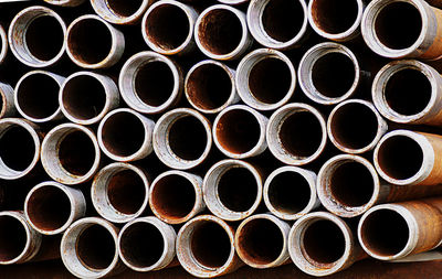 Full frame shot of pipes