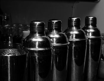 Close-up of bottles