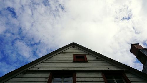 Low angle view of house against sky