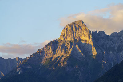 Scenic view of mountain range against sky