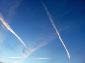 Low angle view of blue sky