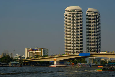 City near the river in bangkok.