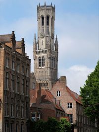 Low angle view of historic building against sky