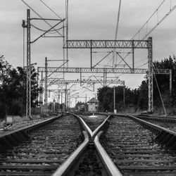 View of railway tracks against sky