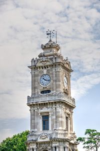 Clock tower dolmabahce in istanbul, turkey