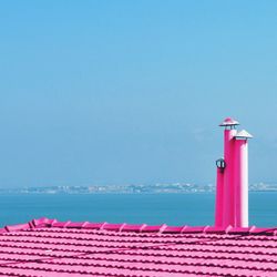 View of sea against clear sky