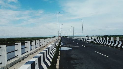 Empty bridge against sky