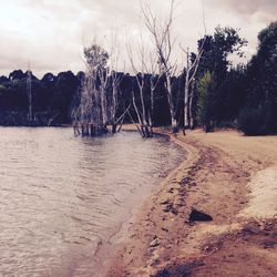 Scenic view of river against sky