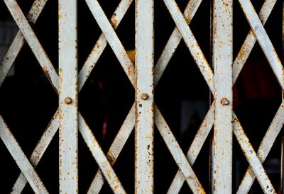 Full frame shot of rusty metal fence