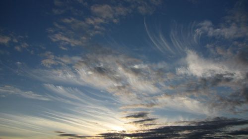 Low angle view of cloudy sky